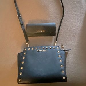 Michael Kors Selma crossbody purse and matching wallet